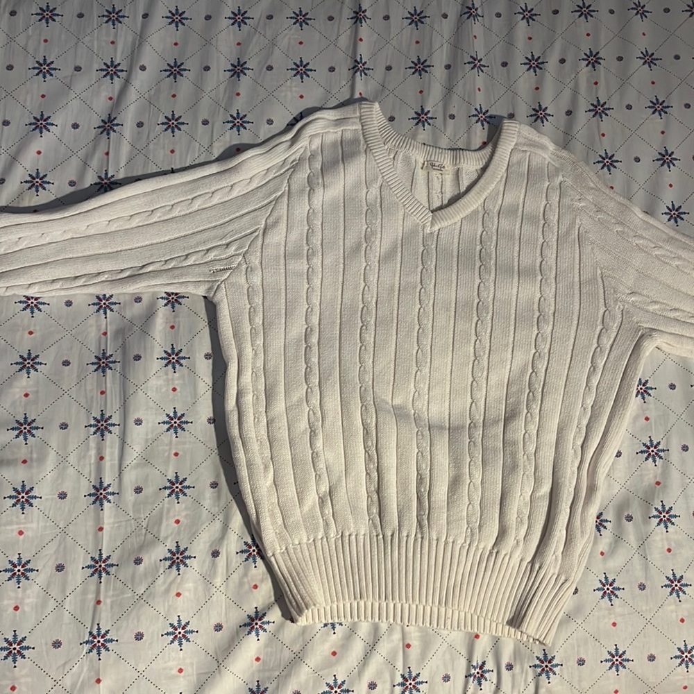 White knit sweater from Pacsun